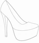 Shoe Template Heel Drawing High Shoes Outline Platform Wedding Ladies Templates Zapatos Stiletto Paintingvalley Sketch Win If Printable Explore Heels sketch template