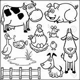 Animals Coloring Pages Farm Animal Printable Pdf Barnyard Barn Red Colouring Color Kids Book Print Getcolorings Sheets 2d Baby Funny sketch template