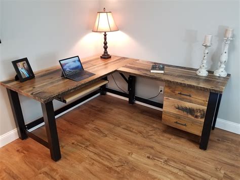 buy handmade reclaimed wood office desk barnwood computer desk rustic desk   order
