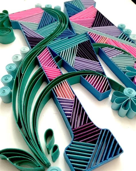 quilling letter  quilling art home decor colorful etsy