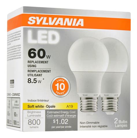 sylvania   led light bulb  soft white     ct walmartcom