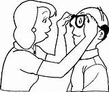 Optometrist Coloring Pages Kids sketch template