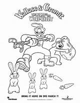 Coloring Pages Gromit Wallace Kids Colouring Tintin Rabbit Getcolorings Adventures sketch template