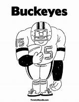 Coloring Football Pages State Brutus Buckeye Ohio Buckeyes Player Printable Sheet Clipart Jersey Color Broncos Kids Osu Logo Library Popular sketch template