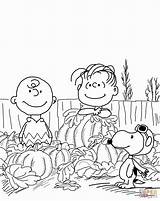 Thanksgiving Coloring Peanuts Charlie Brown Printable Getcolorings Thanks sketch template