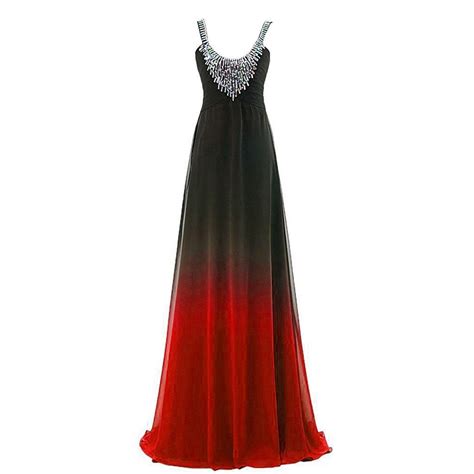 amazoncom lemai long   beaded gradient ombre chiffon formal prom evening dresses