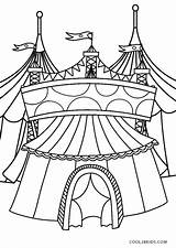 Circus Coloring Pages Printable Tent Kids sketch template