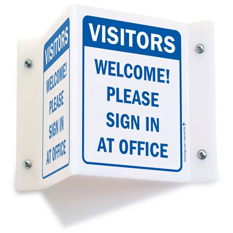projecting visitors   sign   office sign sku