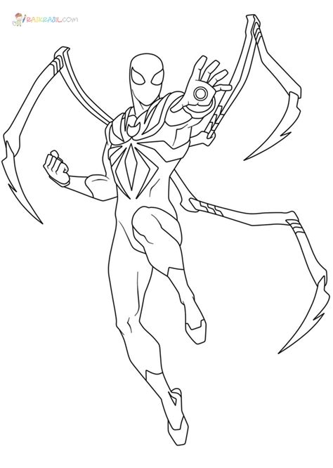 iron spiderman coloring page  picture  printable coloring home