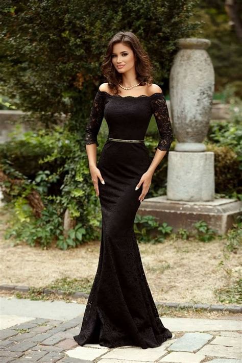 bello traje negro gala dress long black gala dress gala dresses dressy dresses formal