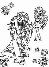Moxie Coloring Pages Friends Girlz Sophina Avery Color sketch template