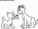 Anjing Mewarnai Cani Sketsa Induk Diwarnai Lucu Mudah Kanguru Mewarna Muat Bermacam Turun Yuk Putih Stampa sketch template