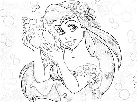 beautiful ariel colouring pages clip art library