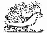 Sleigh Santa Coloring Pages Christmas Claus Cute His Town Printable Coming Clipart Colouring Horse Cliparts Color Papa Noel Print Getcolorings sketch template