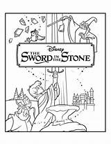 Sword Coloring Pages Merlin Stone Disney Movie Cool Getdrawings Color Adult Getcolorings Choose Board sketch template