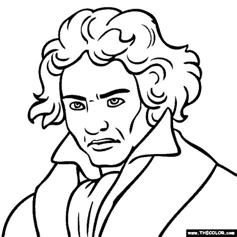 ludwig van beethoven coloring page coloring home