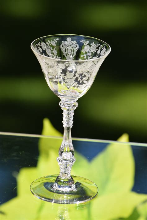 Vintage Liquor ~ Cocktail Glasses Set Of 4 Cambridge Rose Point
