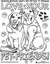 Coloring Pages Dog Dogs Service Anti Bullying Color Campaign Print Surf Getcolorings Bully Then sketch template