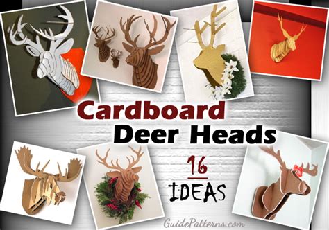 cardboard deer head ideas guide patterns