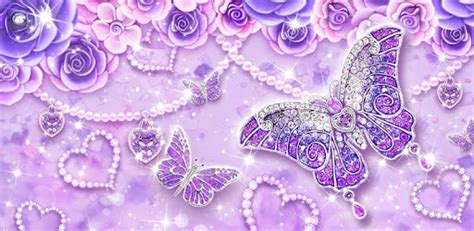 Purple Diamond Butterfly Live Wallpaper For Pc Windows Or Mac For Free