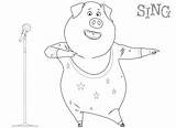Sing Coloring Pages Kids Color Characters Printable sketch template