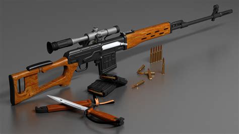 hight sniper rifle svd dragunov model