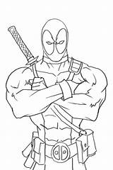 Deadpool Drawings Draw Coloring Pages Marvel Visit sketch template