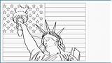 Liberty Torch Statue Drawing Paintingvalley Coloring sketch template
