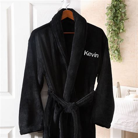 embroidered luxury fleece robe  gifts  men romantic gifts