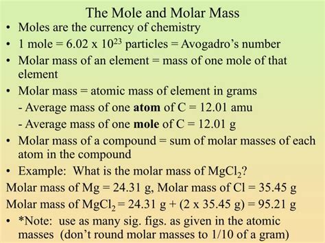 Ppt The Mole And Molar Mass Powerpoint Presentation Free Download