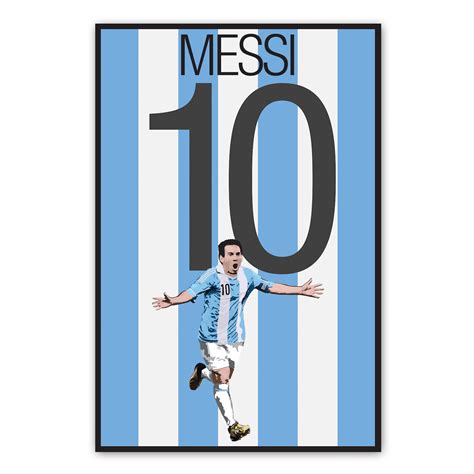 argentina soccer print leo messi poster soccer art etsy