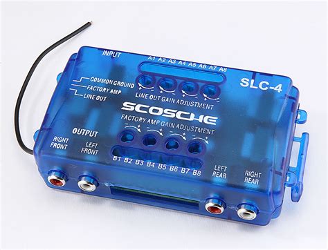 scosche slc  output converter convert speaker connections   level preamp connections