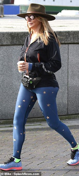 Carol Vorderman Shows Off Her Famous Curves In Bold Star Print Leggings