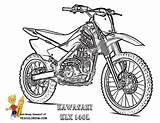 Coloring Pages Motorcycle Motorbike Dirt Bike Bikes Kawasaki Motocross Color Colouring Printable Klx Clipart Print Adult Fmx Quality High Motorcycles sketch template