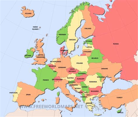 printable maps  europe