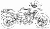 Kawasaki Gpz900r Ninja Blueprints Motorcycle sketch template