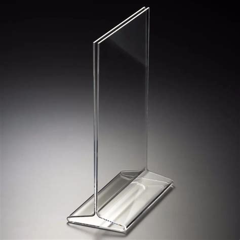 shaped manufacture acrylic insert sign holder table top menu display
