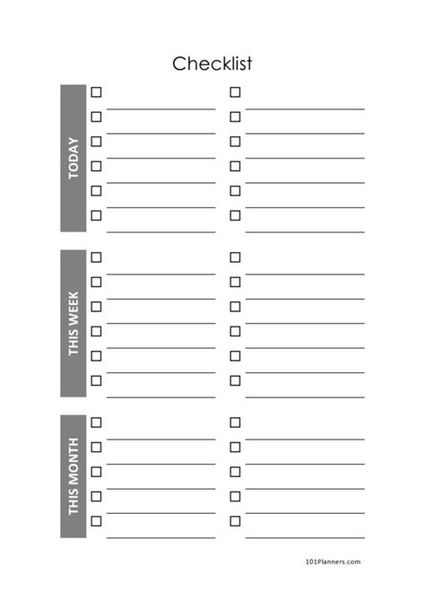 checklist templates word excel printabletemplates