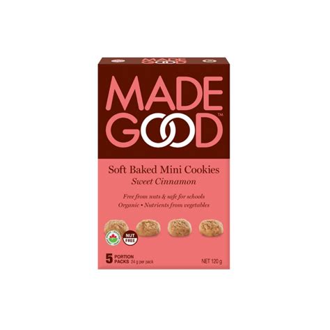 good soft baked mini cookies sweet cinnamon  pack natural food