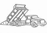 Dump Truck Coloring Pages Outline Drawing Kids Trucks Construction Printable Line Simple Print Colouring Clip Red Draw Step Template Cutouts sketch template