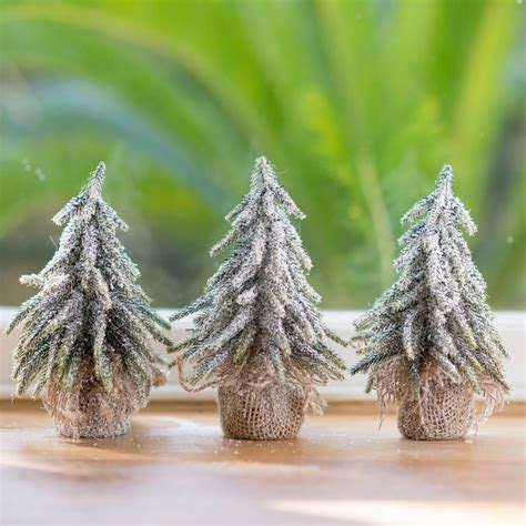 small frosted christmas tree