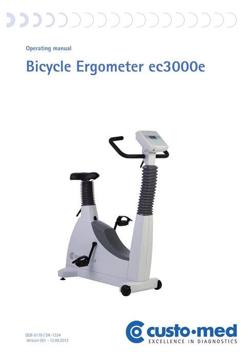 custo med bicycle ergometer ece operating manual