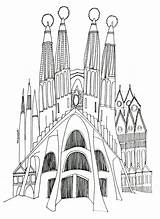 Sagrada Familia Para Colorir Coloring La Pages Destinos Template sketch template