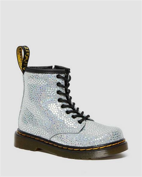 toddler  metallic suede lace  boots dr martens