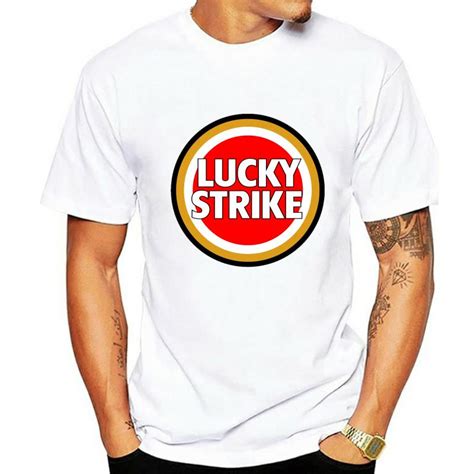 Camiseta Retro Lucky Strike Cigarettes Para Hombre Camisa De
