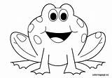 Frog Coloring Pages Frogs Outline Clipart Kids Template Clip Preschool Printable Cute Baby Cartoon Animal Archives Animals Pokemon Bestofcoloring Book sketch template