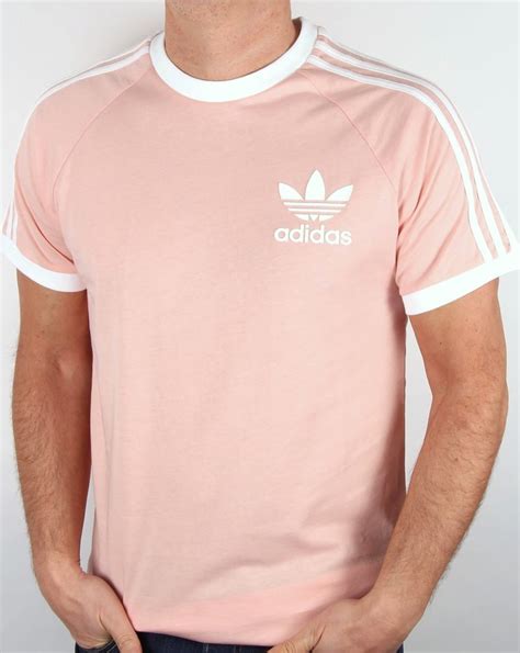 adidas originals retro  stripes  shirt light pinkcaliforniatrefoiltee