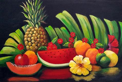 tropical fruit painting  rosie sherman