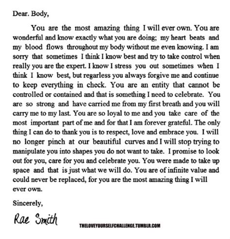 dear body letter and the love yourself challenge a joy
