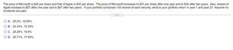 solved  price  microsoft    share    cheggcom